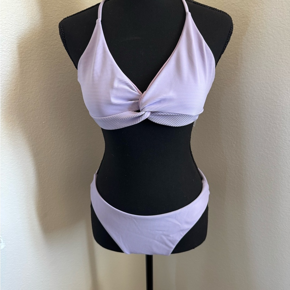 Lilac Twist Front Bikini Set